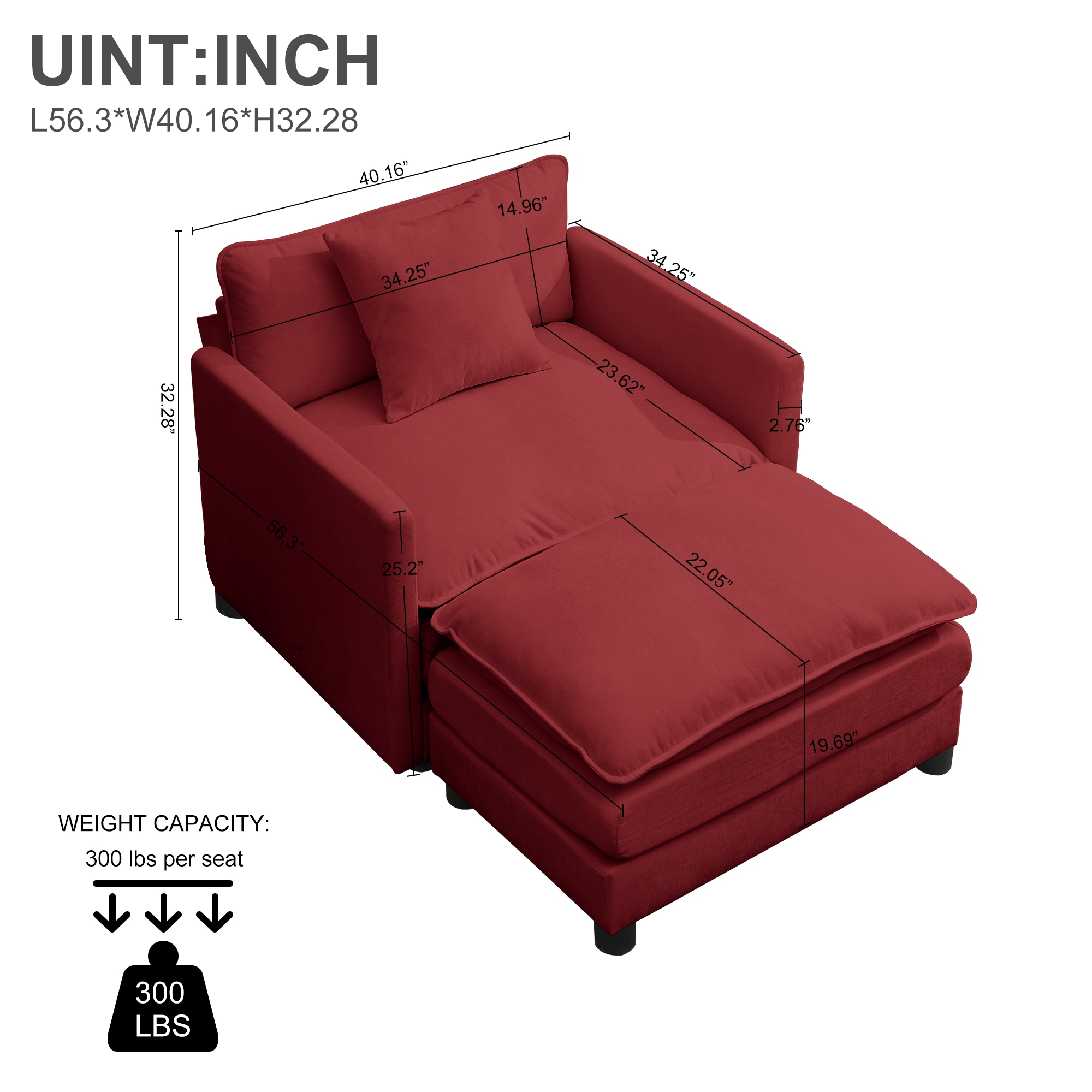 Accent Chair With Ottoman SetET_voghion.com